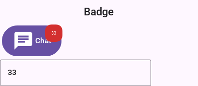 Badge floating button in action