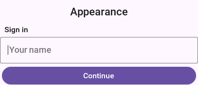 Light appearance